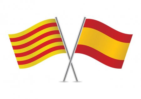 Depositphotos 169074442 stock illustration catalonia and spain flags vector