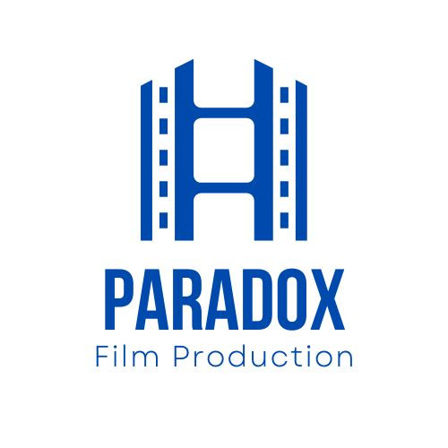 Blue Simple and Minimalist Cinema House Film Production Logo Display